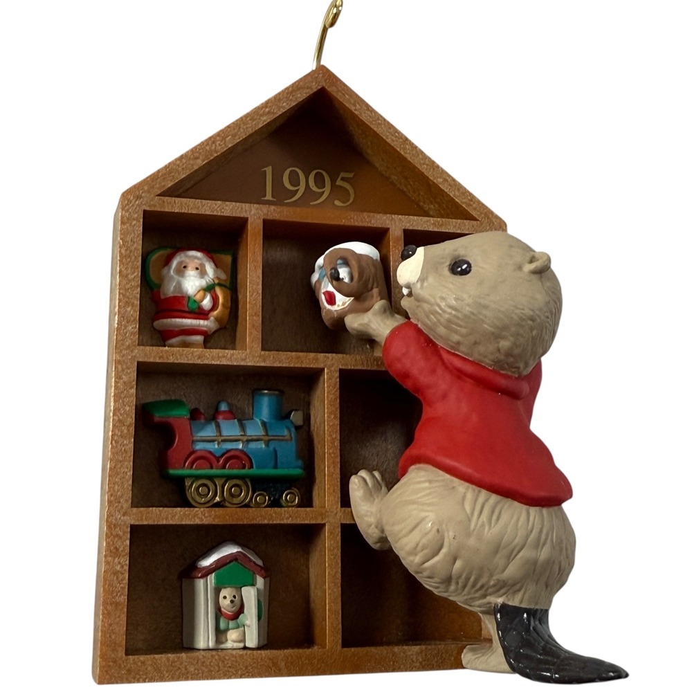 Hallmark 1995 Keepsake‎ Ornament Collector's Club Beaver Christmas Tree Trinkets